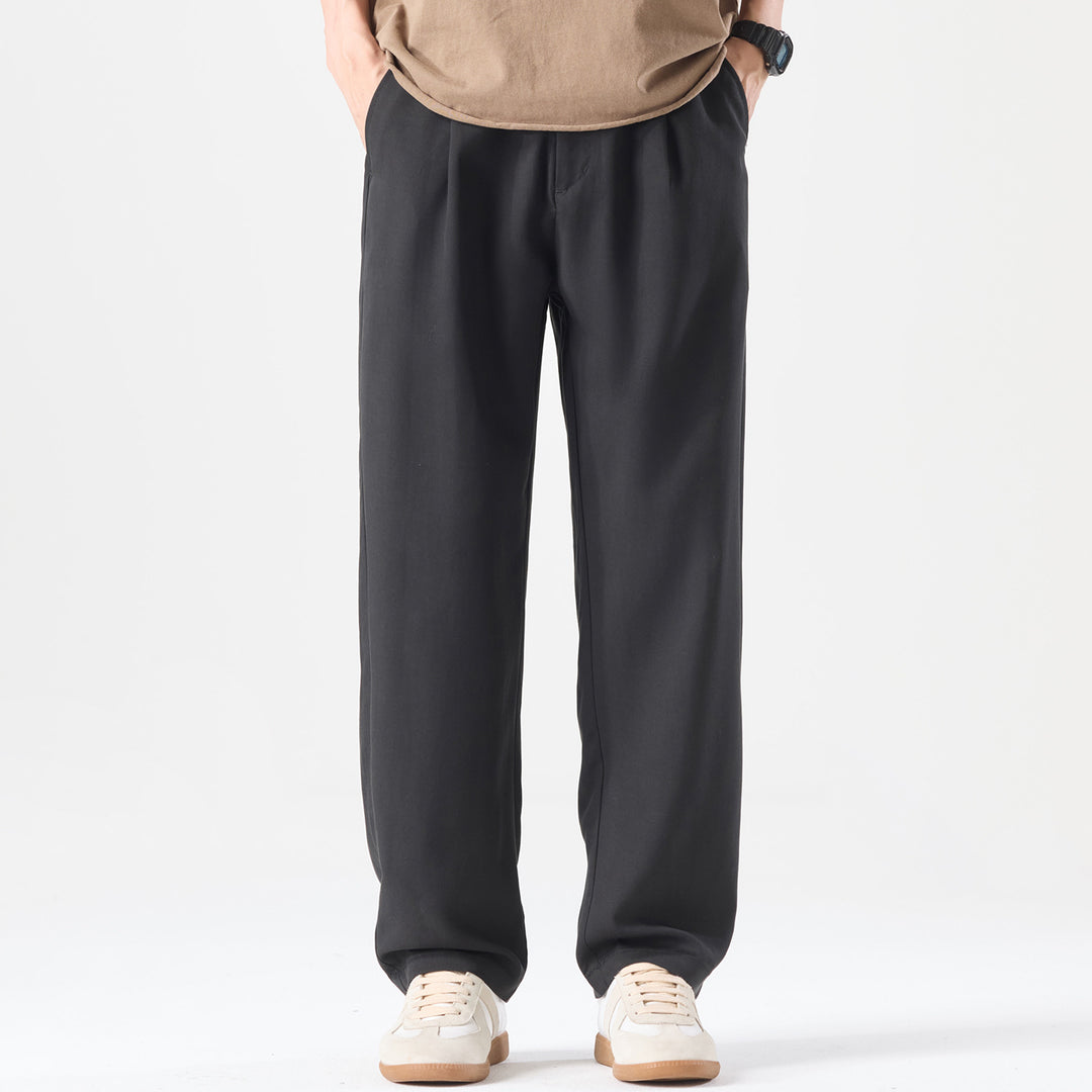 Herren Weite Bundfalten-Hose im Relaxed-Fit aus Baumwoll-Twill Echo Archiv