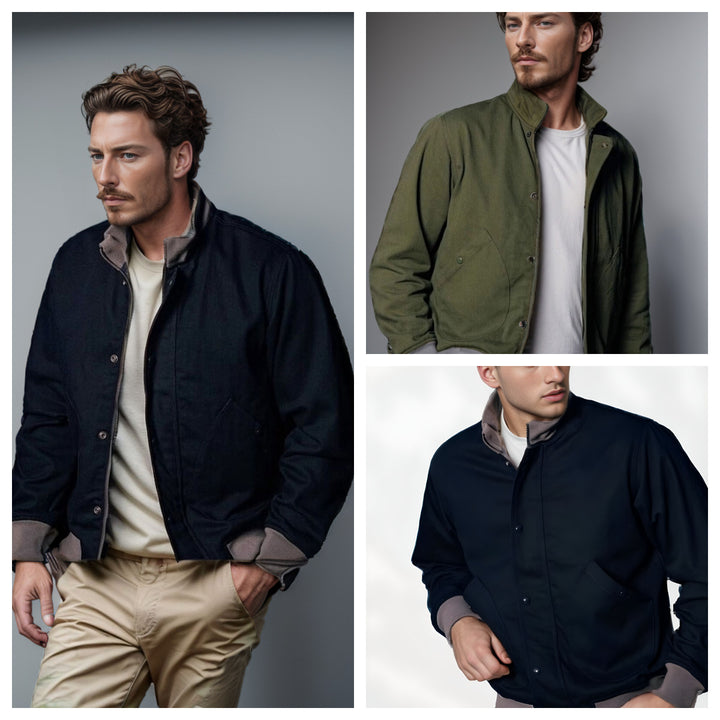 Herren lässige Freizeitjacke mit funktionalen Taschen und modernem Kragen Echoarchiv