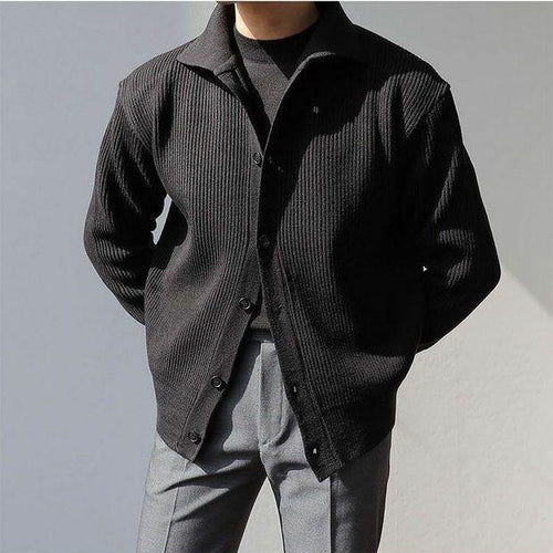 Herren Strukturierte Button-Down-Jacke Echoarchiv