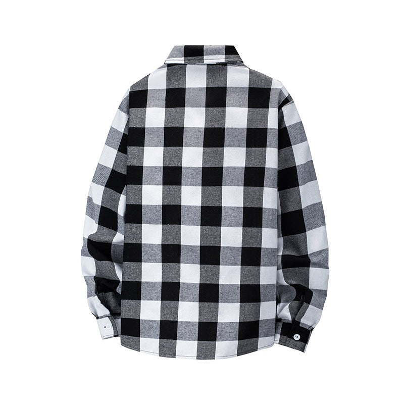 Damen Stilvolle Karomuster Hemdjacke Echo Archiv