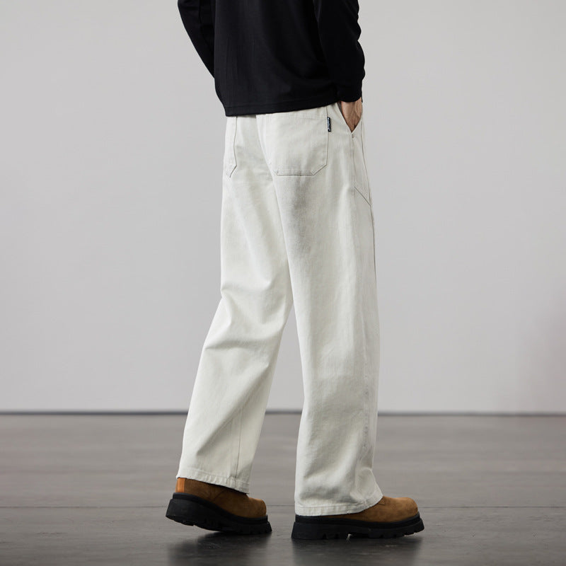Herren Weit geschnittene Baumwoll-Canvas-Hose im Relaxed-Fit Echo Archiv