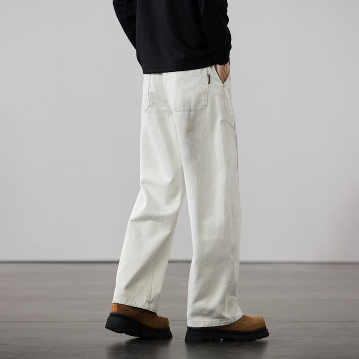 Herren Weit geschnittene Baumwoll-Canvas-Hose im Relaxed-Fit Echo Archiv