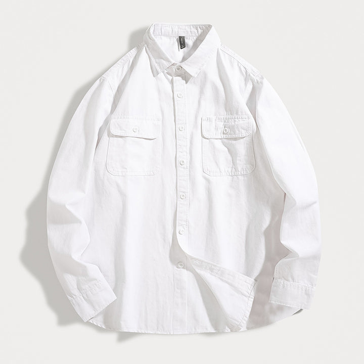 Herren Overshirt aus Baumwoll‑Twill mit Pattentaschen und Relaxed‑Fit Echo Archiv