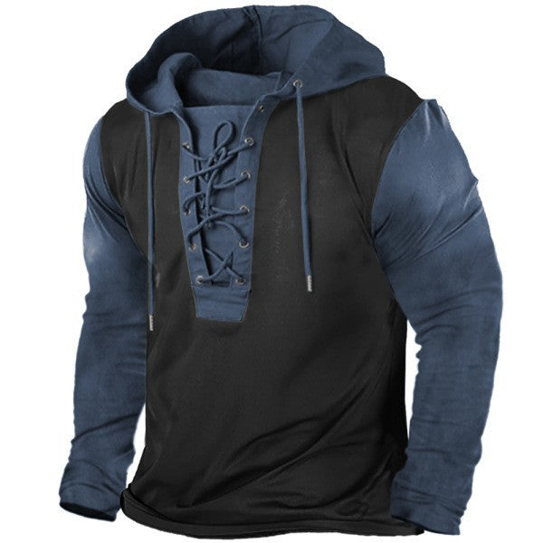 Herren Kapuzenshirt mit innovativem Schnürdesign und lässigem Schnitt Echoarchiv