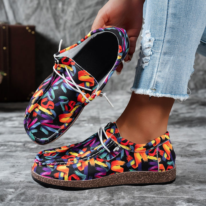Damen Leichte Mokassin‑Sneaker mit ergonomischer Kork‑Optik‑Sohle – Névara
