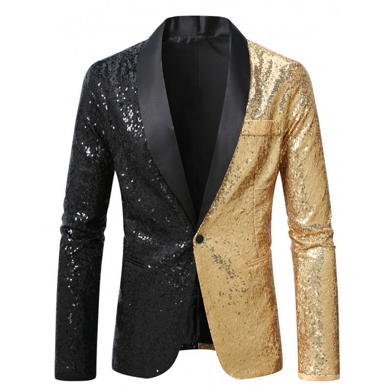 Herren Glamouröser Pailletten-Blazer Echoarchiv 1761379511