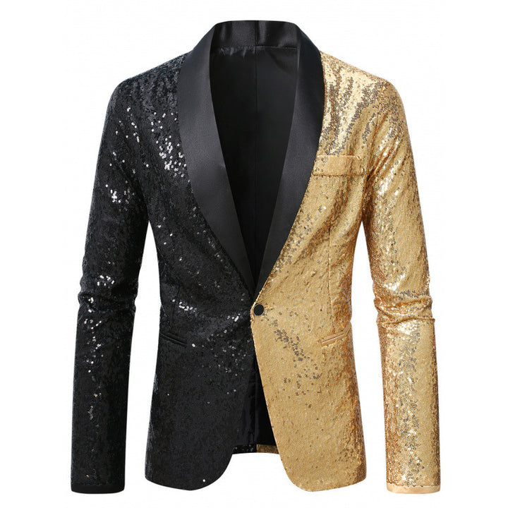 Herren Glamouröser Pailletten-Blazer Echoarchiv 1761379511