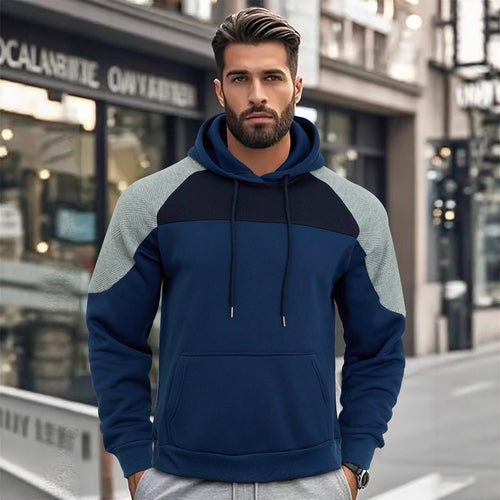 Herren Kapuzenpullover mit innovativem Design und gestreiften Ärmeln Echoarchiv
