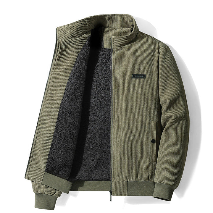 Herren nan gefütterte Cordjacke mit Teddyfutter und Stehkragen Echo Archiv