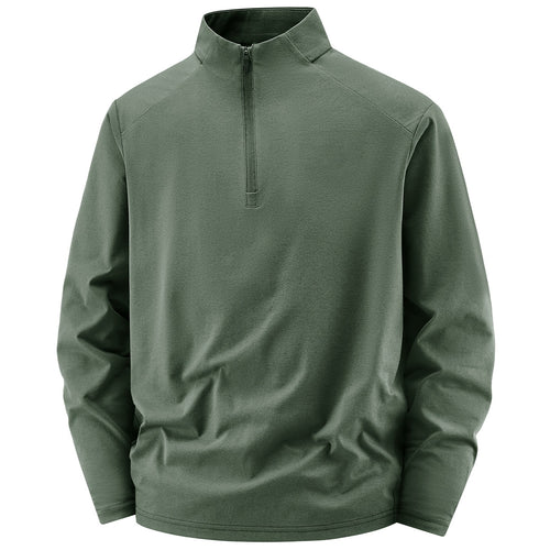 Herren Langarm-Halbreißverschluss-Performance-Pullover mit Stehkragen und technischem Stretch Echoarchiv