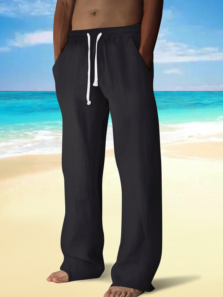 Herren Bequeme Strandhose mit elastischem Bund und praktischen Seitentaschen Echoarchiv