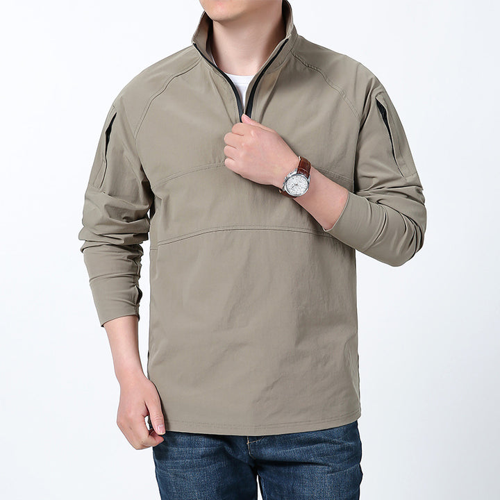 Herren nan Softshell-Pullover mit kurzem Reißverschluss, Ärmeltasche und Raglanärmeln Echo Archiv