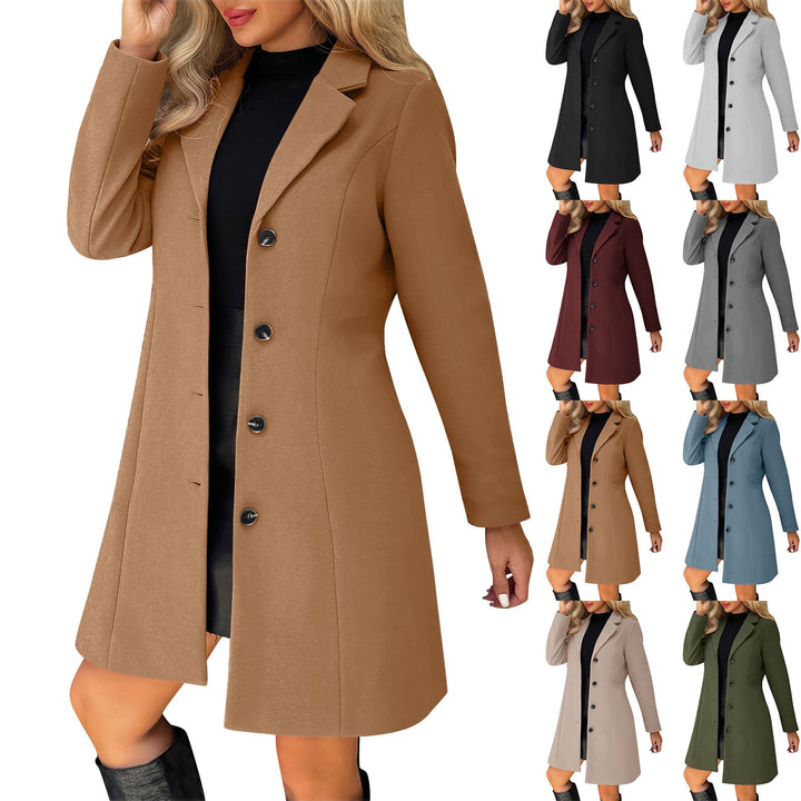 Damen Elegante und stilvolle Langblazer Jacke