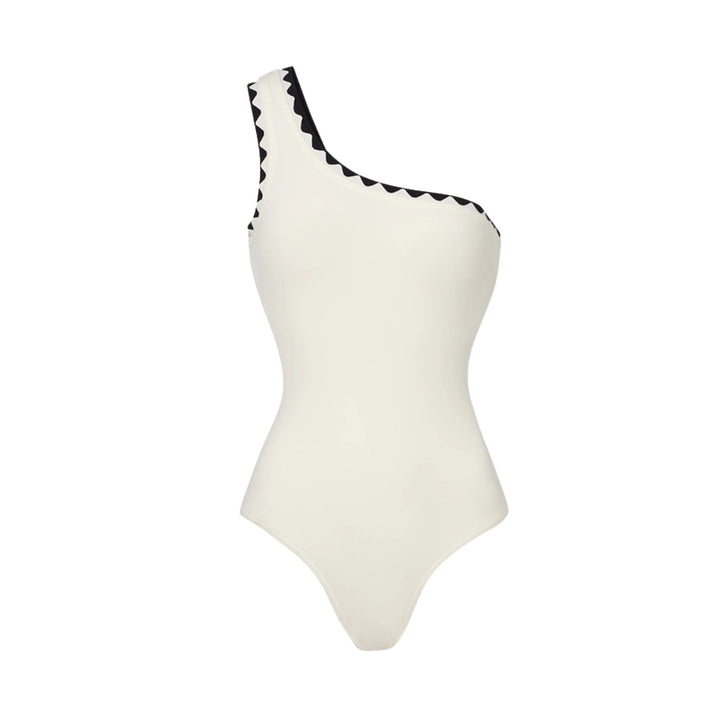 Damen Einteiler Badeanzug mit asymmetrischem Design und passendem Rock Echo Archiv