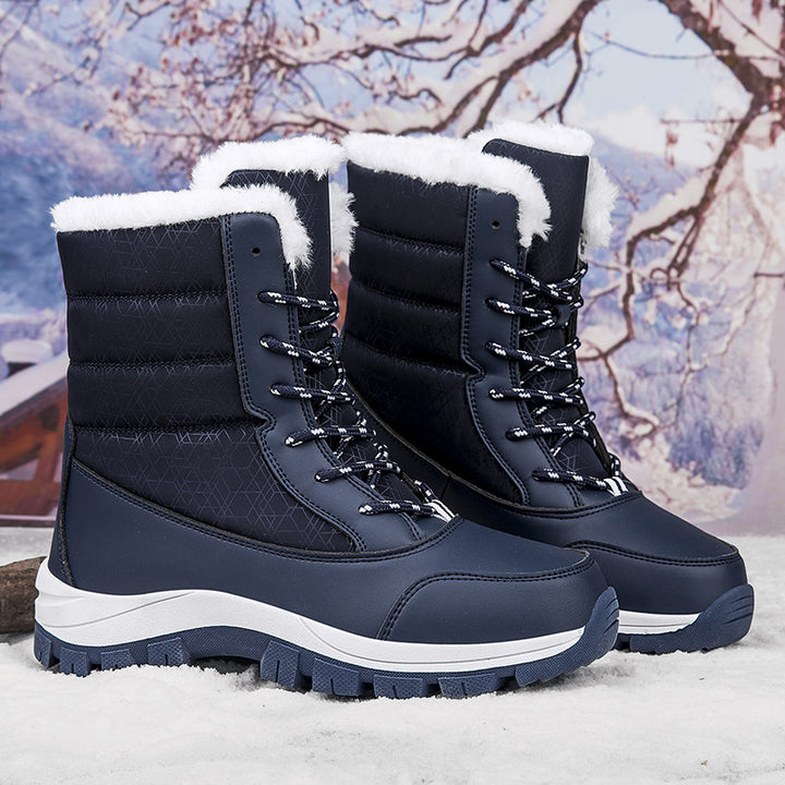 Damen Thermo‑Schnürstiefel mit Kunstfellfutter, isolierender Innensohle und rutschfester Profilsohle Echo Archiv
