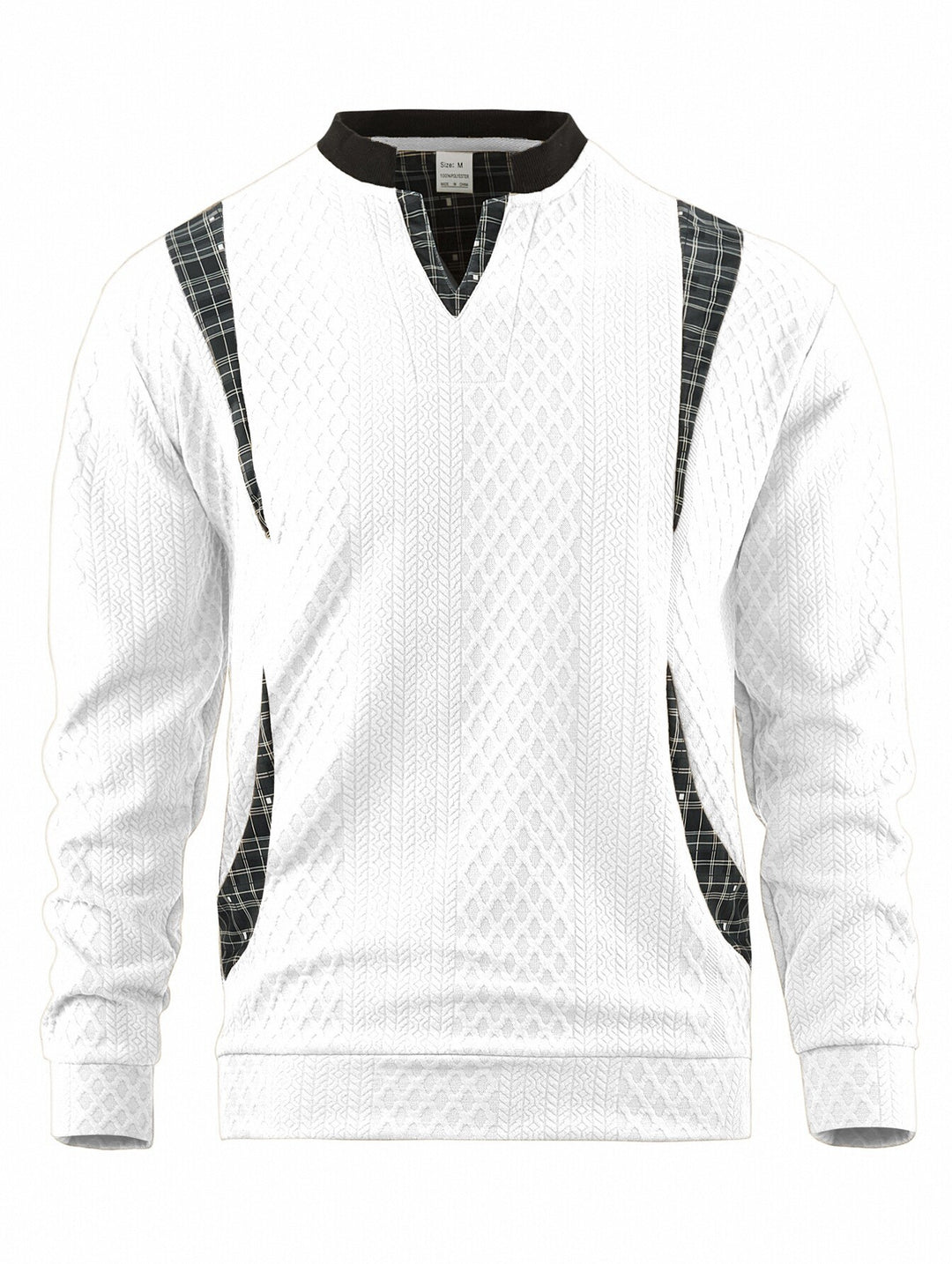 Herren Strickpullover mit modischen Karoelementen Echoarchiv