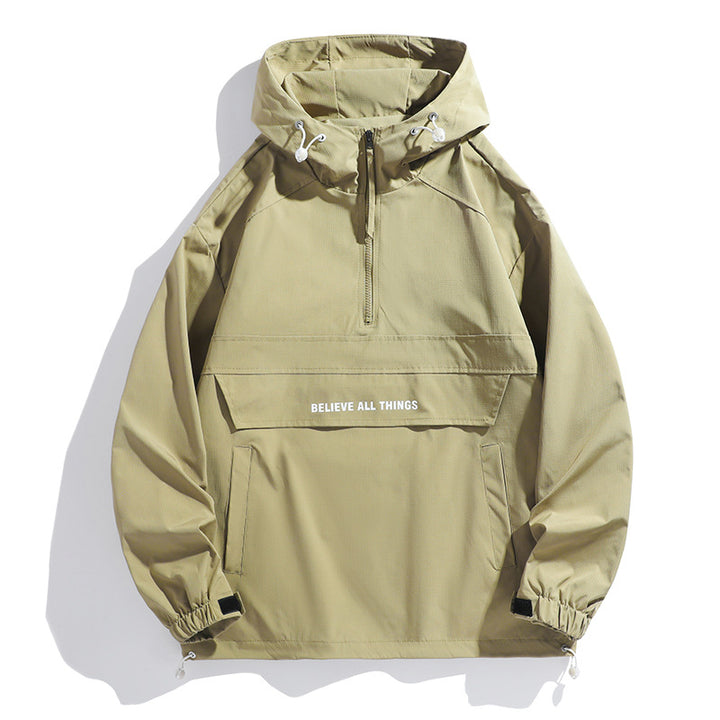 Herren Stylische Outdoorjacke mit hohem Kragen – Taviero