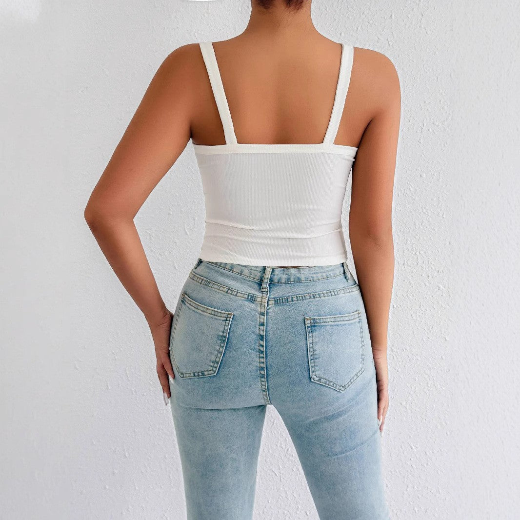 Damen Trägershirt aus Rippenstoff mit figurbetontem Schnitt Echo Archiv