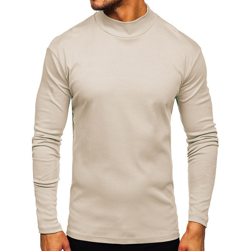 Herren Langarmshirt mit Stehkragen aus hochwertigem Material – Arvello