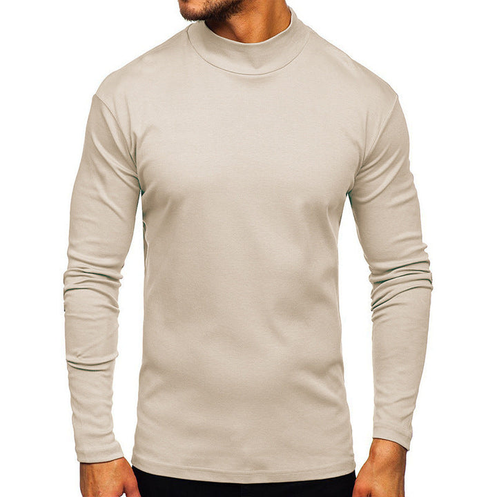 Herren Langarmshirt mit Stehkragen aus hochwertigem Material – Arvello