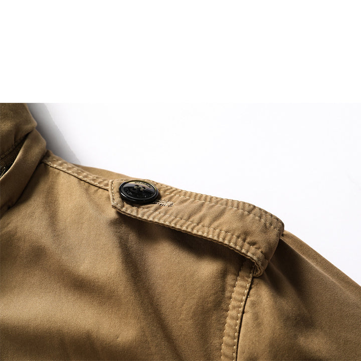 Herren Canvas-Parka mit gesteppter Thermofütterung, Kunstfell-Innenfutter und Kapuze Echoarchiv