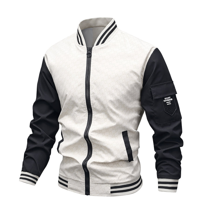 Herren Modische Bomberjacke mit Stehkragen Echo Archiv