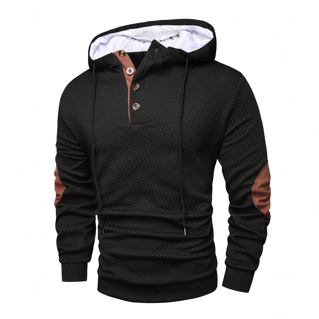 Herren Sportlicher Kapuzenpullover mit einzigartigem Strukturdesign und modischen Akzenten Echoarchiv