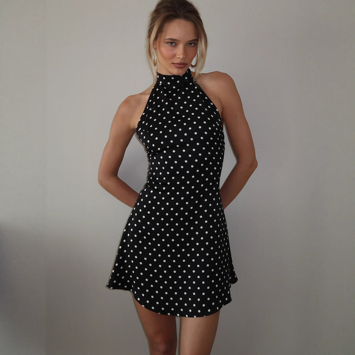 Damen Neckholder Kleid mit Polka-Dots Echo Archiv