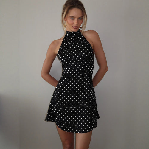 Damen Neckholder Kleid mit Polka-Dots Echo Archiv