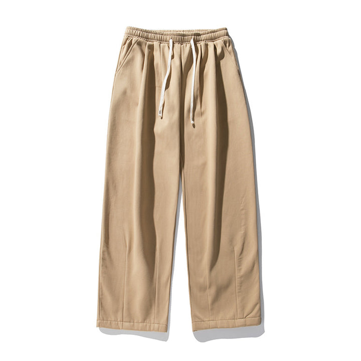 Damen Weite Baumwoll-Mix-Hose mit elastischem Bund, Tunnelzug und geradem Bein Echo Archiv