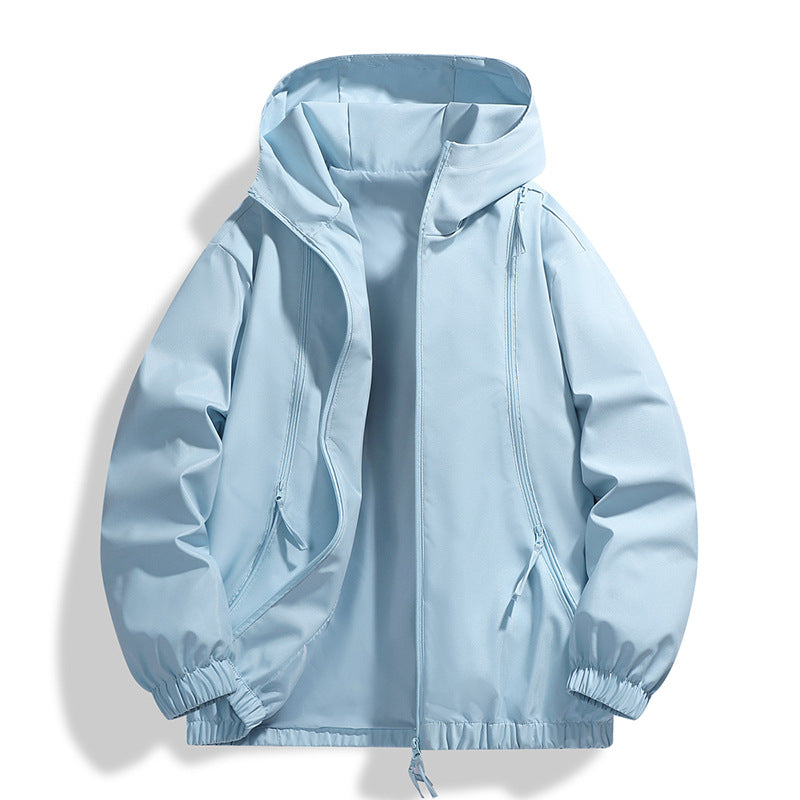 Herren Leichte Kapuzenjacke mit elastischen Bündchen – Taviero