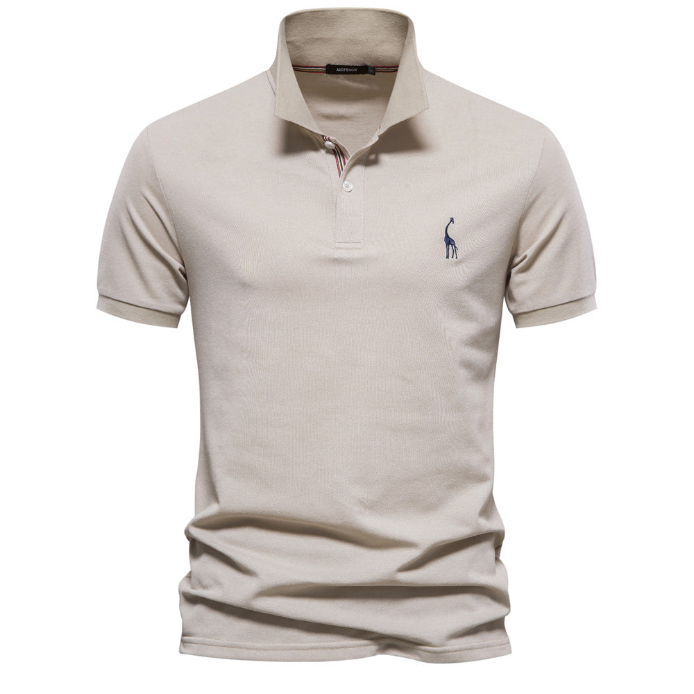 Herren klassisches Poloshirt aus atmungsaktiver Baumwolle mit modischem Kragen Echoarchiv