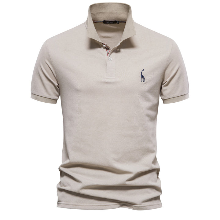 Herren klassisches Poloshirt aus atmungsaktiver Baumwolle mit modischem Kragen Echoarchiv
