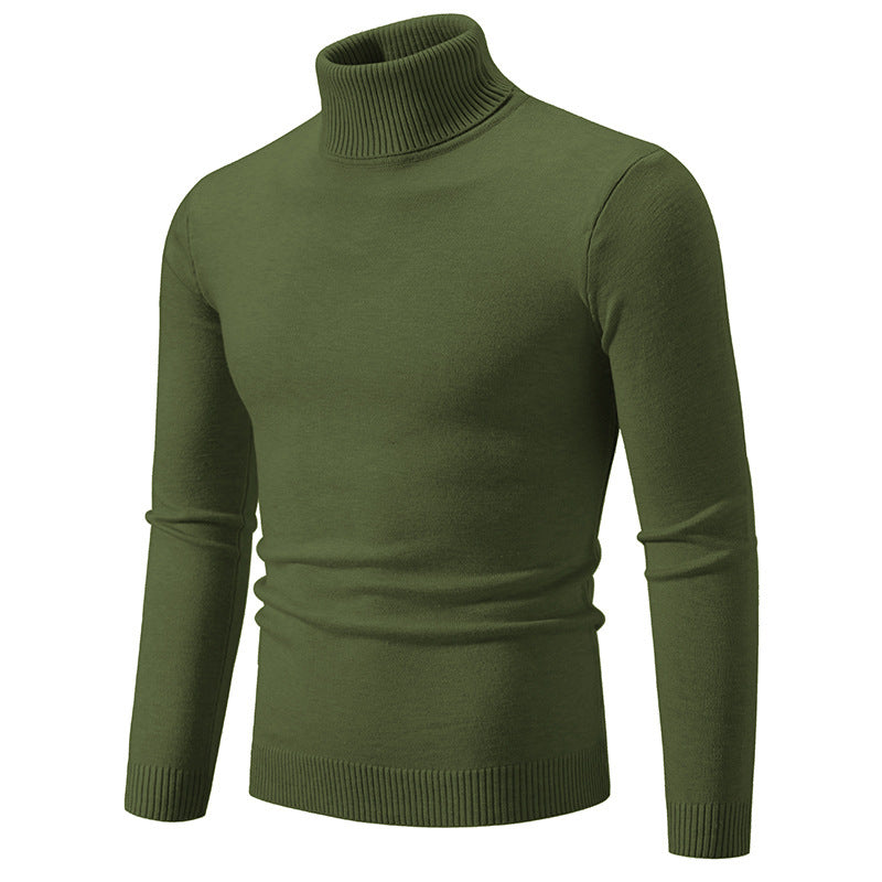 Herren eleganter Rollkragenpullover aus feiner Baumwolle Echoarchiv