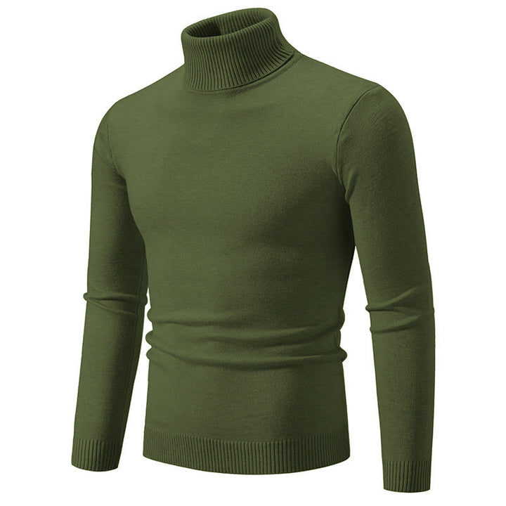 Herren eleganter Rollkragenpullover aus feiner Baumwolle Echoarchiv