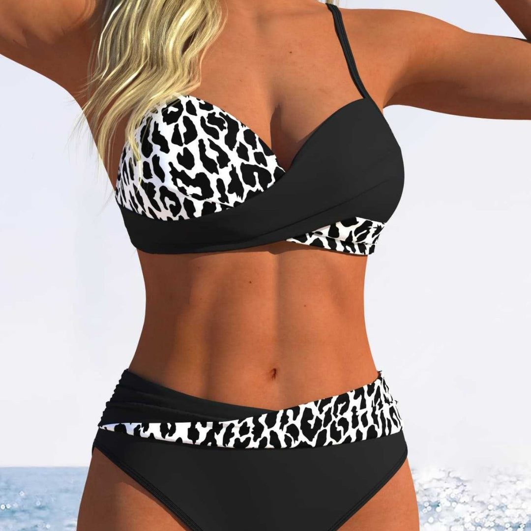 Damen Bikini-Set mit raffiniertem Wickel-Oberteil und hoher Taille Echo Archiv