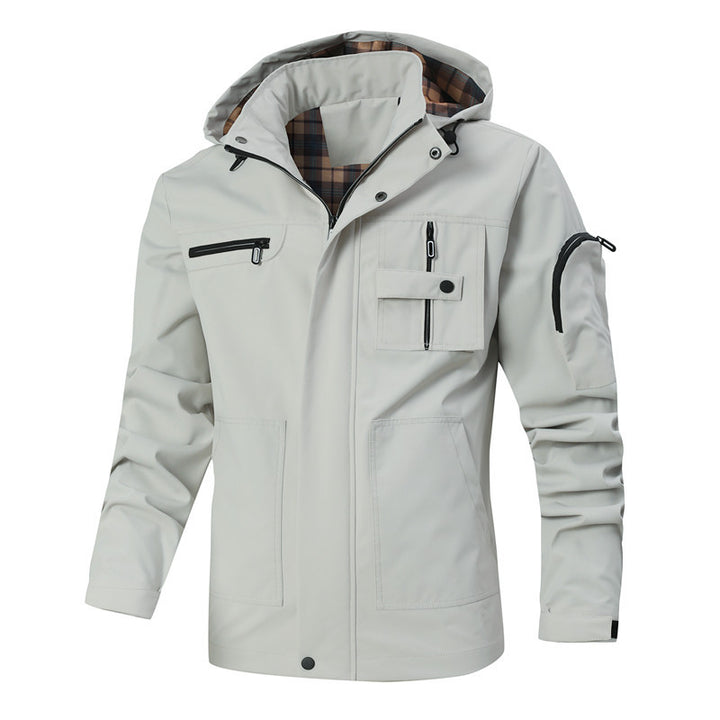 Herren Wasserabweisender Softshell-Parka mit Kapuze, reflektierenden Einsätzen und Multifunktionstaschen Echoarchiv