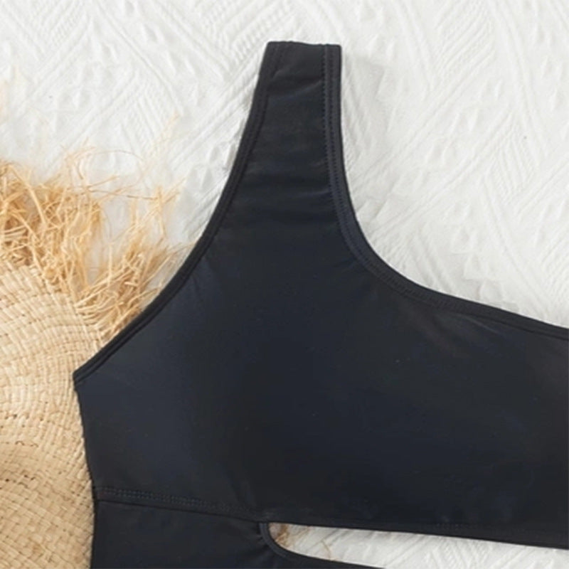 Damen Einseitiger Badeanzug mit modischen Cut-Outs Echo Archiv