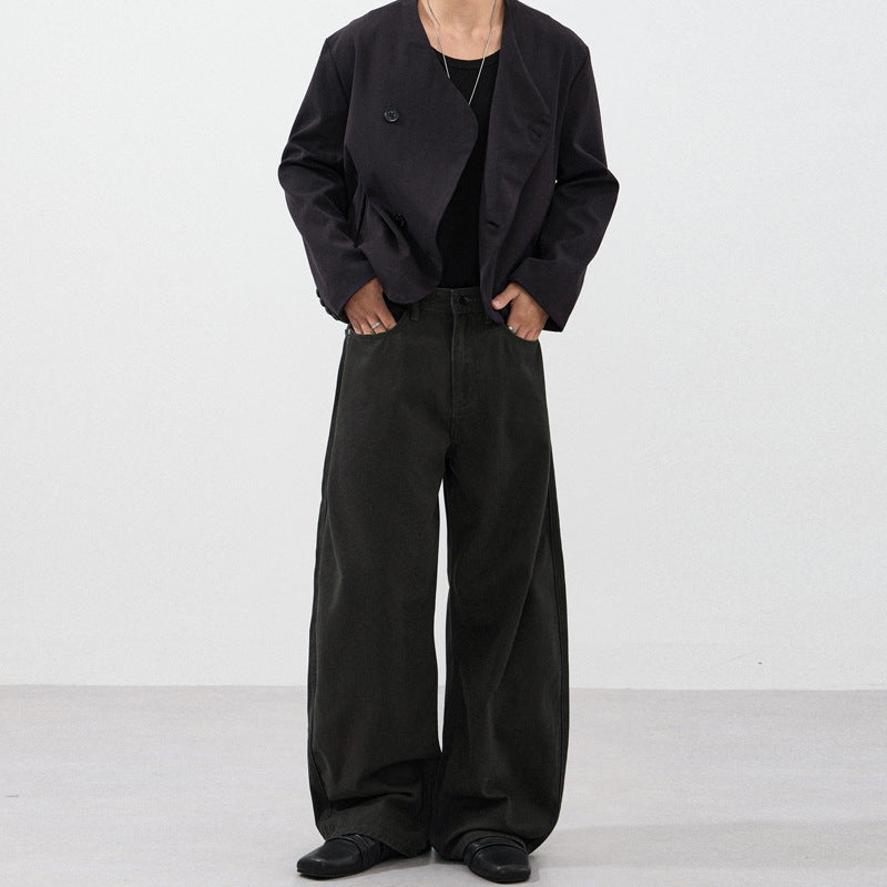 Herren Ultraweite Baumwoll-Twill-Palazzohose mit fließender Oversize-Silhouette Echo Archiv