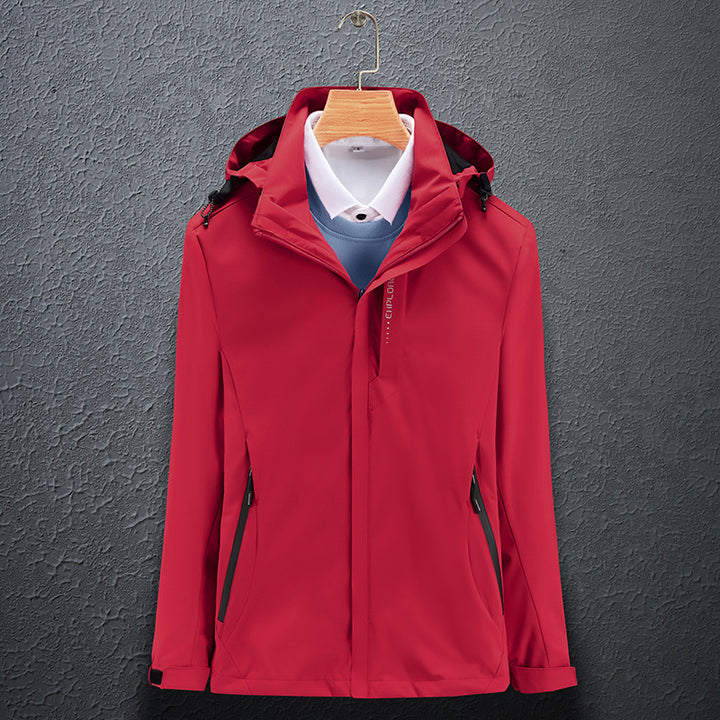 Herren Leichte Softshell-Funktionsjacke mit atmungsaktivem Meshfutter und verstellbarer Kapuze Echoarchiv