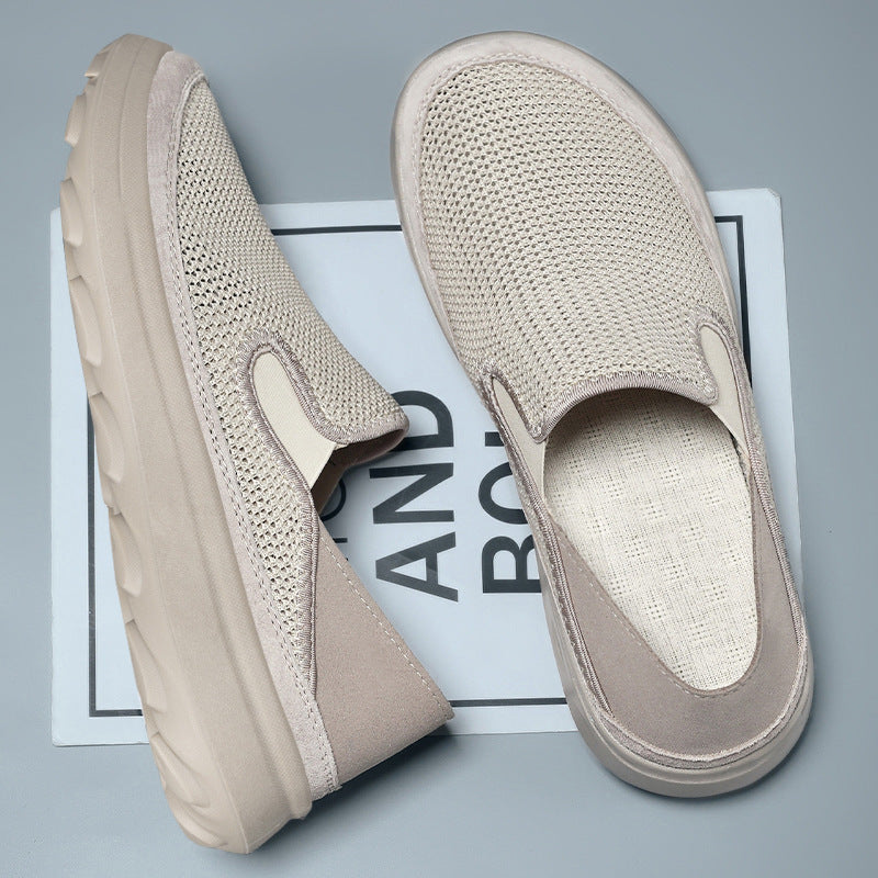 Herren nan atmungsaktiver Mesh-Slip-On mit Velourslederbesatz, elastischem Einstieg und griffiger Outdoor-Profilsohle Echo Archiv