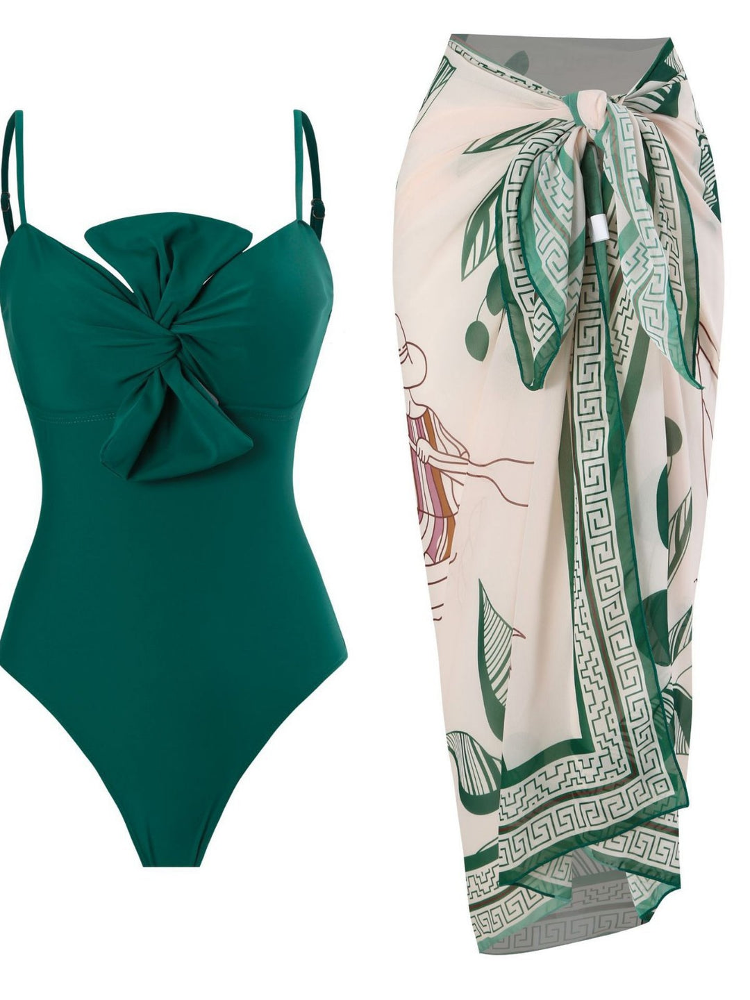 Damen Badeanzug mit elegantem Wickelrock Echo Archiv
