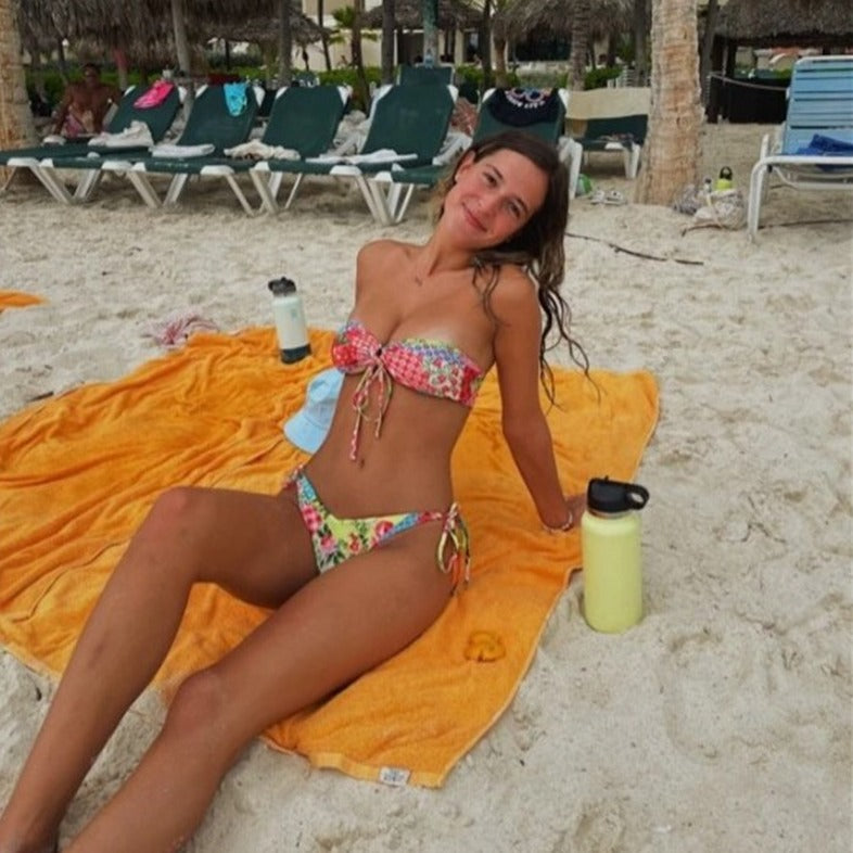 Damen Bandeau-Bikini-Set mit verspieltem Pünktchen-Muster und verstellbaren Bindebändern Echo Archiv