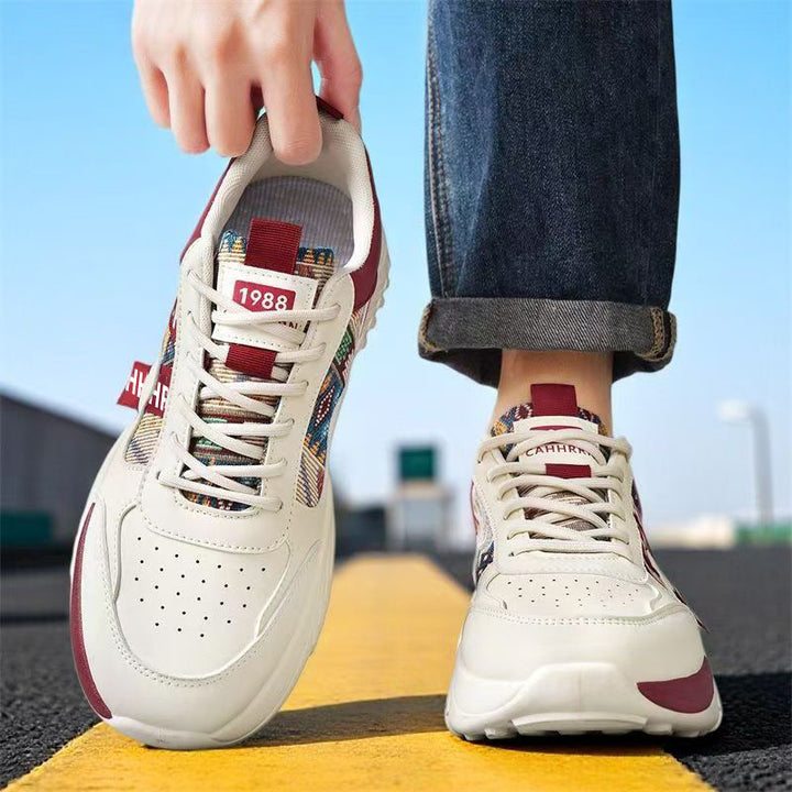 Damen Chunky-Plateau-Sneaker mit ethnischem Webmuster und gepolstertem Komfortschaft Echoarhiv
