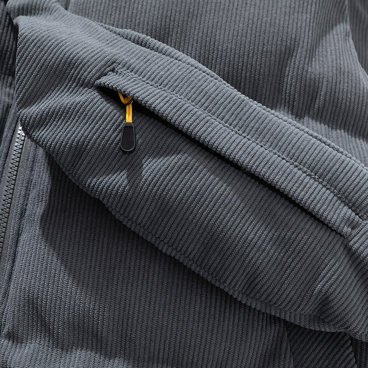Herren isolierte Steppweste mit praktischen Taschen und verstellbarem Kragen Echoarchiv