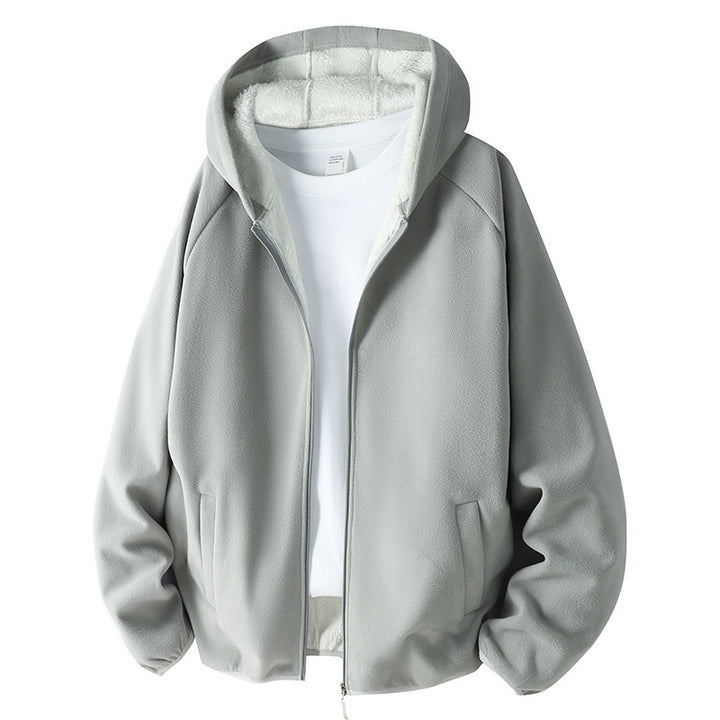 Unisex Fleecejacke mit Teddyfutter und Kapuze Echoarchiv