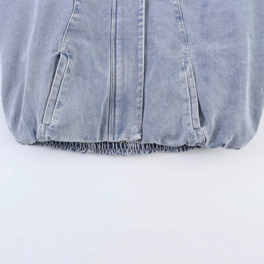 Damen Oversized Jeans-Bomberjacke mit Stehkragen und Tunnelzug Echo Archiv