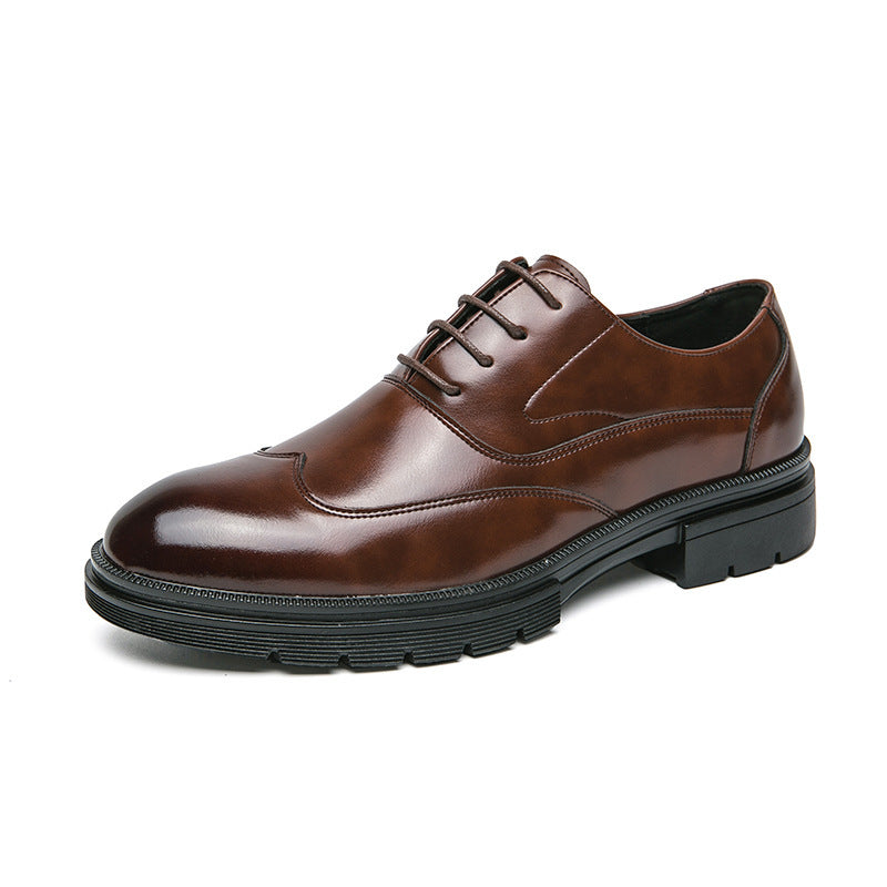 Herren eleganter Derby-Lederschnürer mit profilierter Gummisohle Echo Archiv