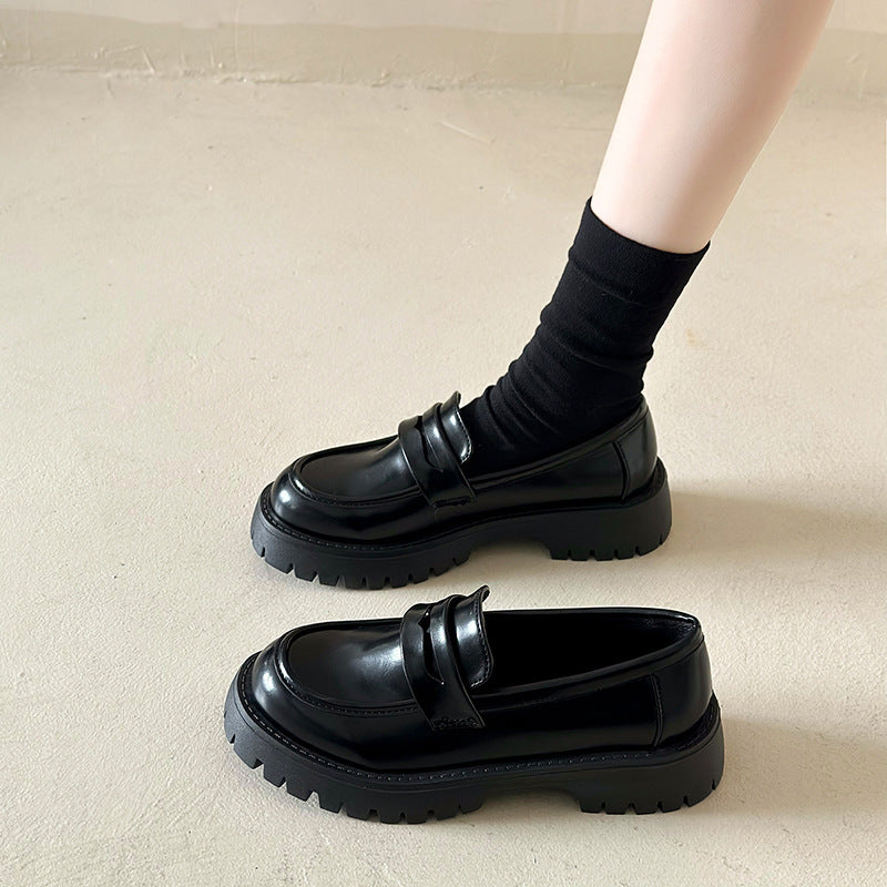 Damen nan Plateau-Loafer mit Profilsohle und Velourslederoptik Echo Archiv