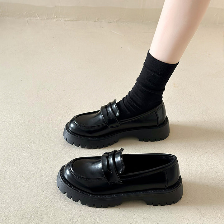 Damen nan Plateau-Loafer mit Profilsohle und Velourslederoptik Echo Archiv